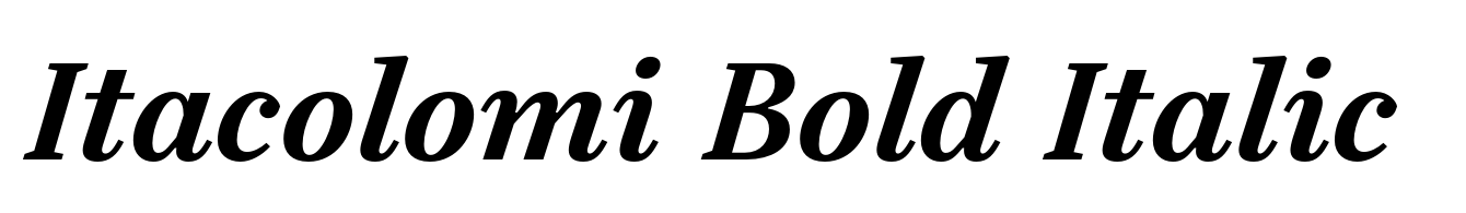 Itacolomi Bold Italic
